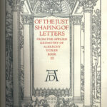 Of the Just Shaping of Letters 1917 - Title page